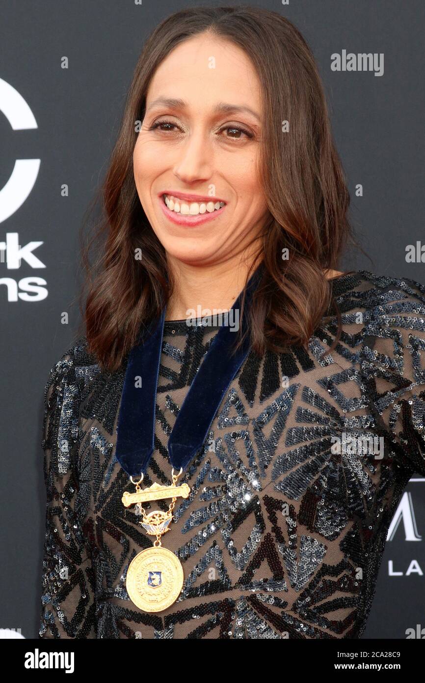 LAS VEGAS - MAY 20:  Desiree Linden, Womens Boston Marathon Winner 2018 at the 2018 Billboard Music Awards at MGM Grand Garden Arena on May 20, 2018 in Las Vegas, NV Stock Photo