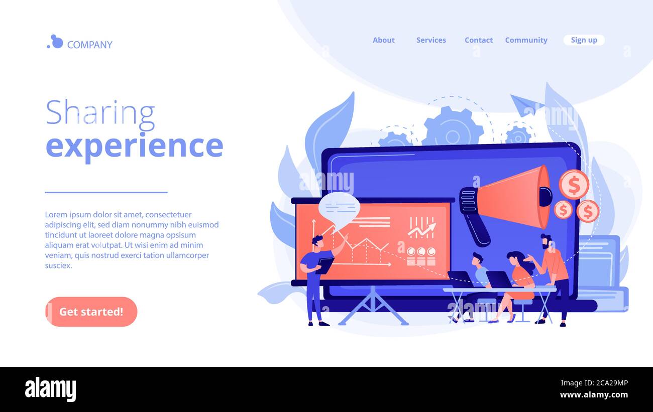 Marketing meetup concept landing page Stock Vector Image & Art - Alamy