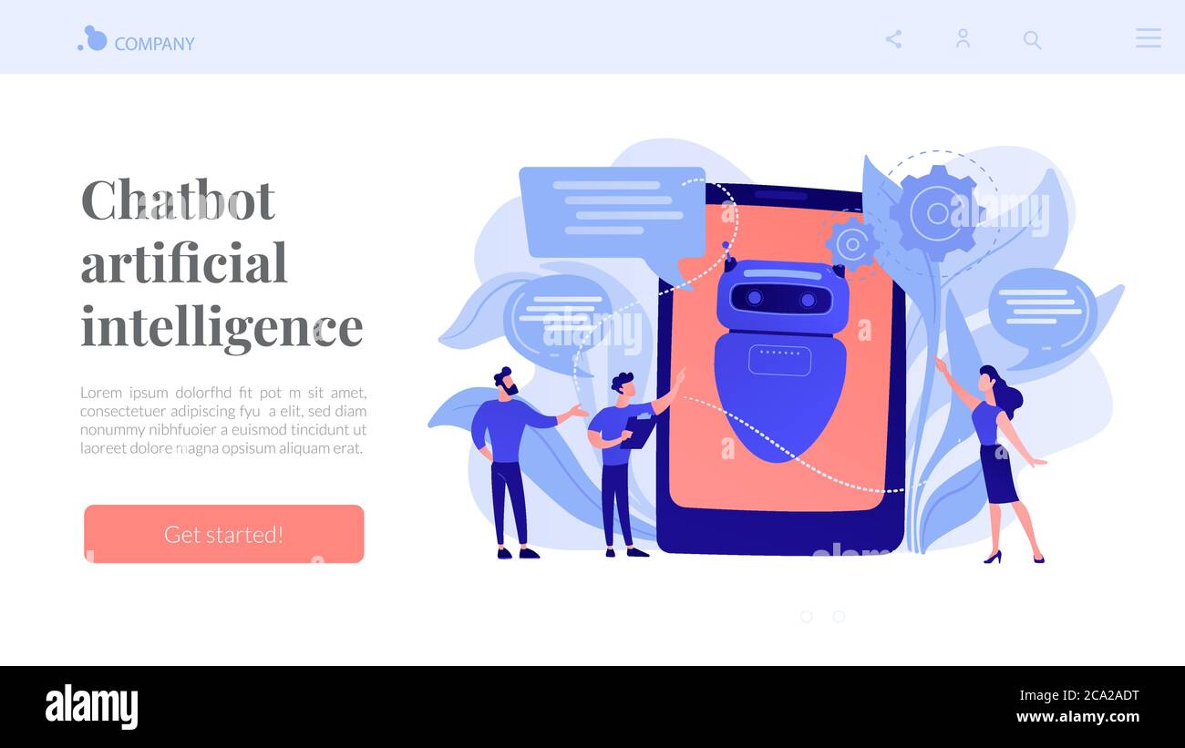Chatbot AIconcept landing page Stock Vector Image & Art - Alamy