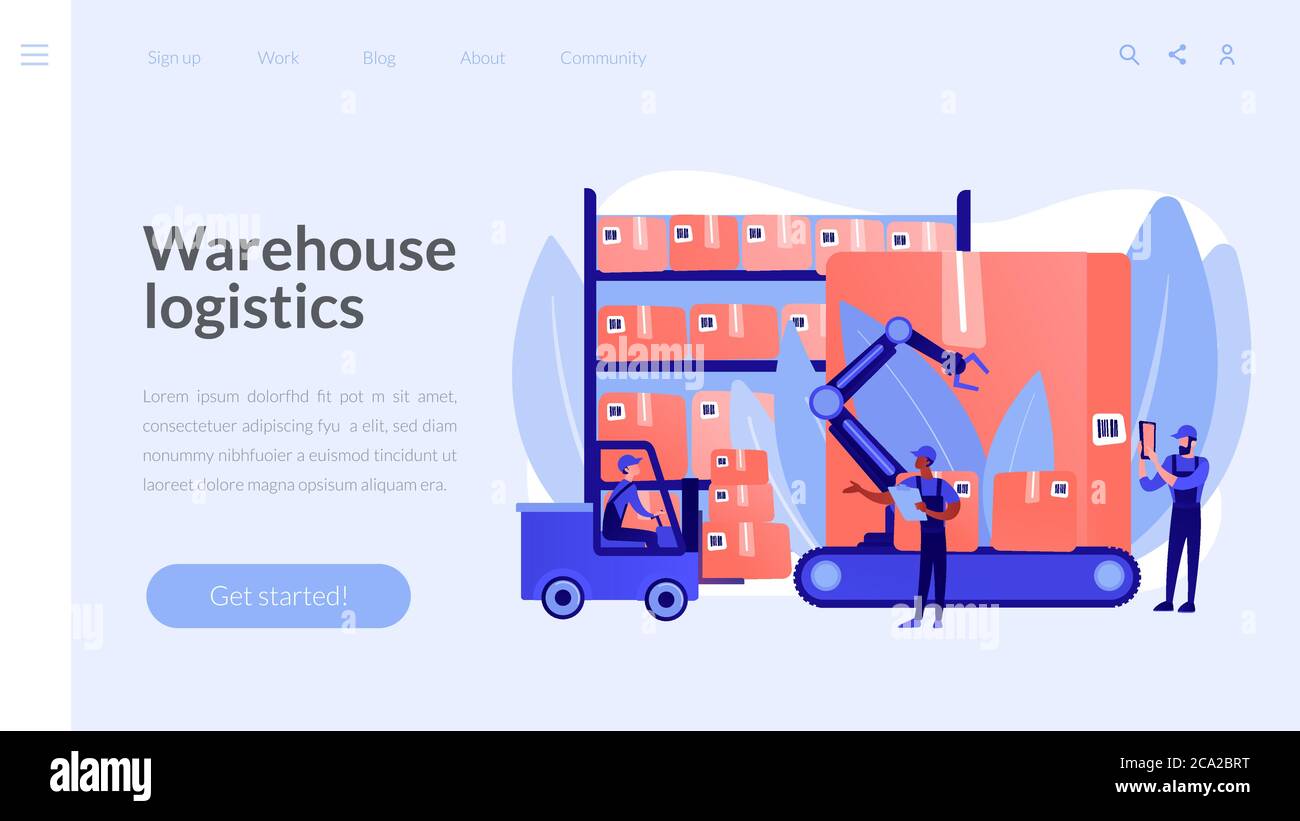 Warehouse logistics concept landing page Stock Vector Image & Art - Alamy