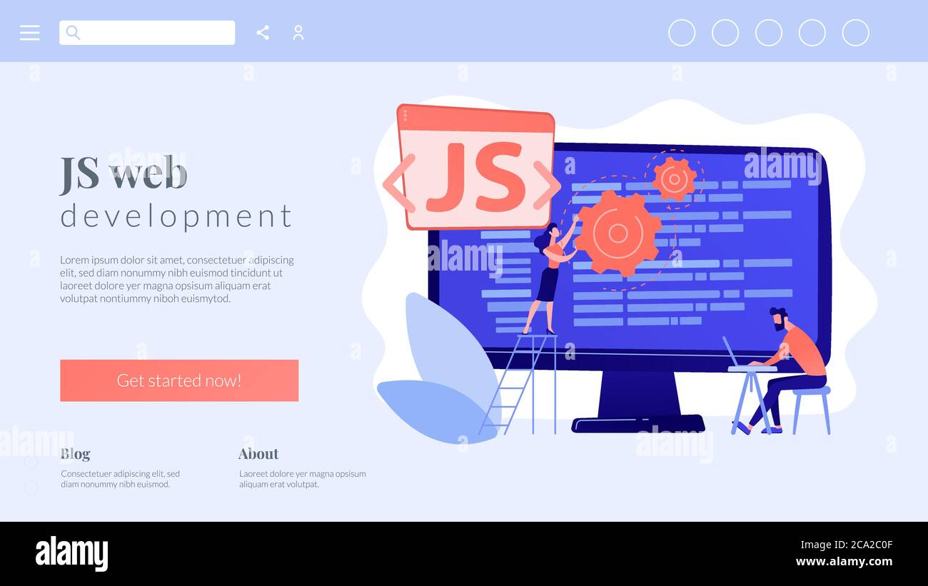 Javascript development Stock Vector Images - Alamy