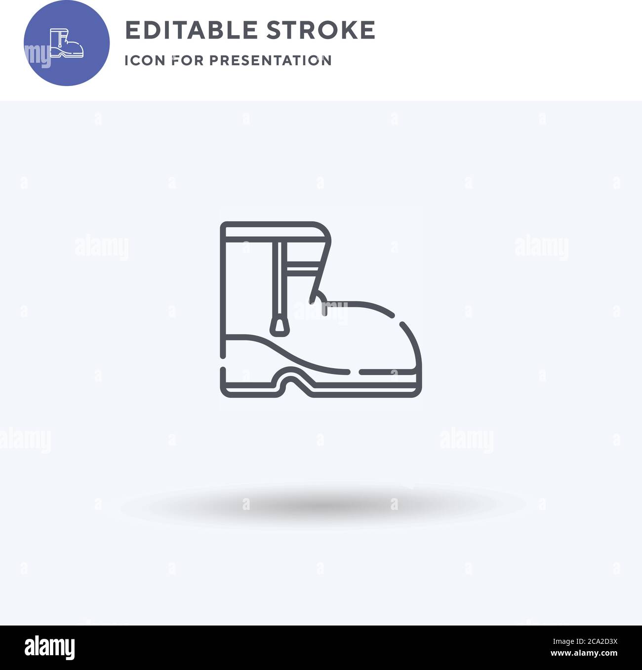 Boot icon vector, filled flat sign, solid pictogram isolated on white ...