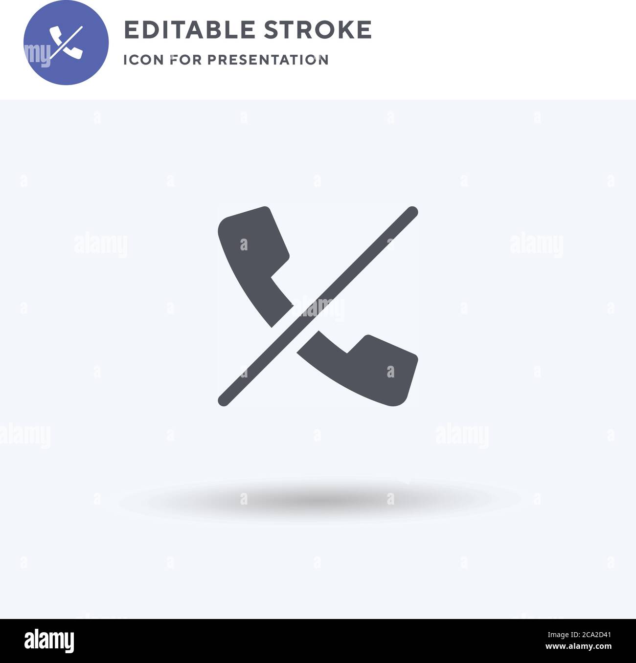 No Calls icon vector, filled flat sign, solid pictogram isolated on ...