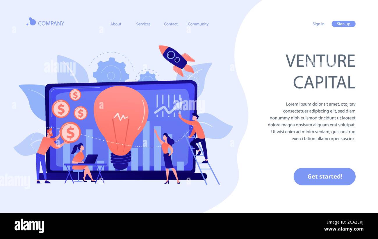 Venture investment concept landing page Stock Vector Image & Art - Alamy