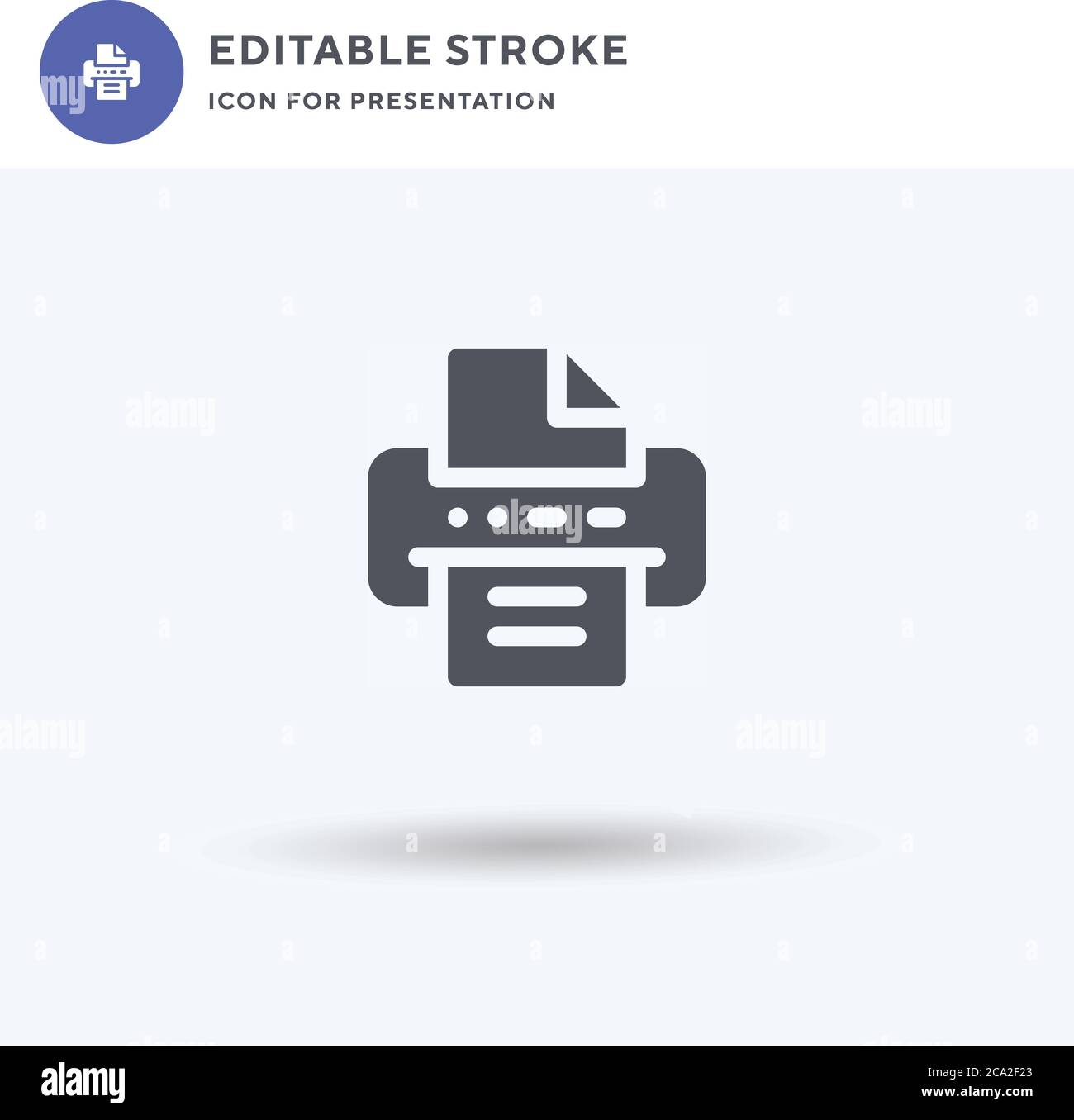 Printer icon vector, filled flat sign, solid pictogram isolated on ...