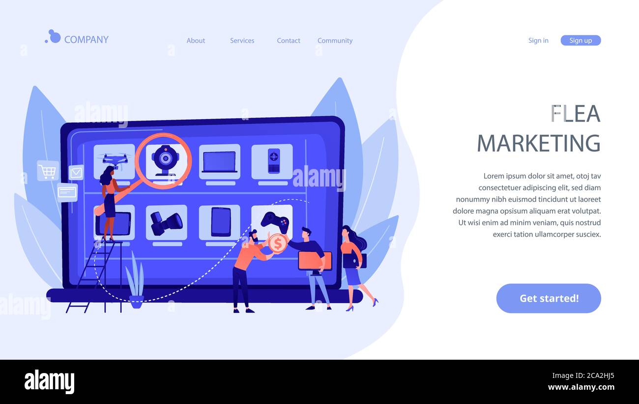 Online flea market concept landing page Stock Vector Image & Art Alamy
