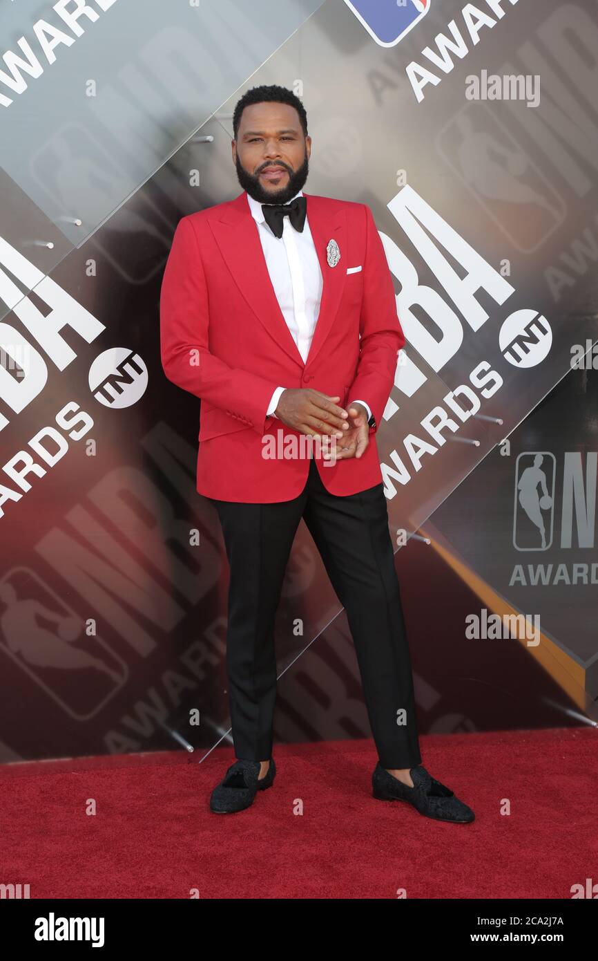 LOS ANGELES - JUN 25:  Anthony Anderson at the 2018 NBA Awards at the Barker Hanger on June 25, 2018 in Santa Monica, CA Stock Photo