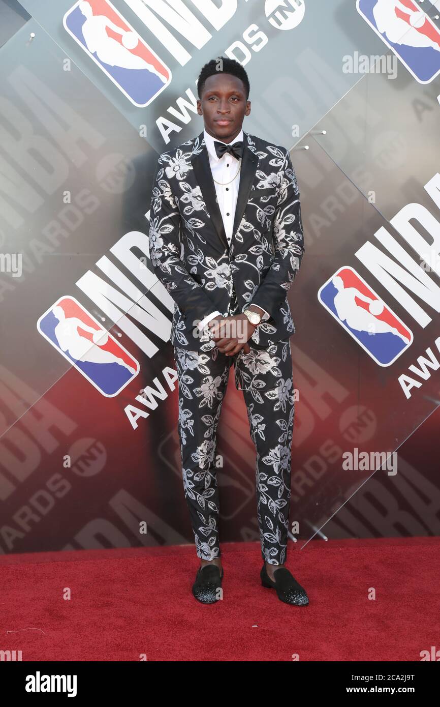 LOS ANGELES - JUN 25:  Victor Oladipo at the 2018 NBA Awards at the Barker Hanger on June 25, 2018 in Santa Monica, CA Stock Photo
