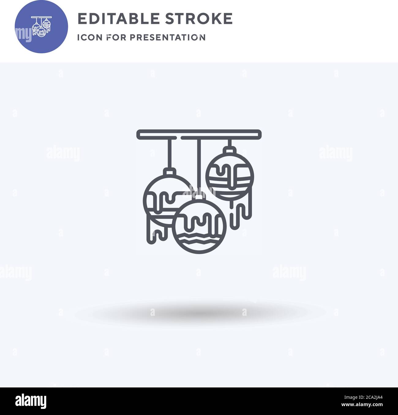 Bauble icon vector, filled flat sign, solid pictogram isolated on white ...