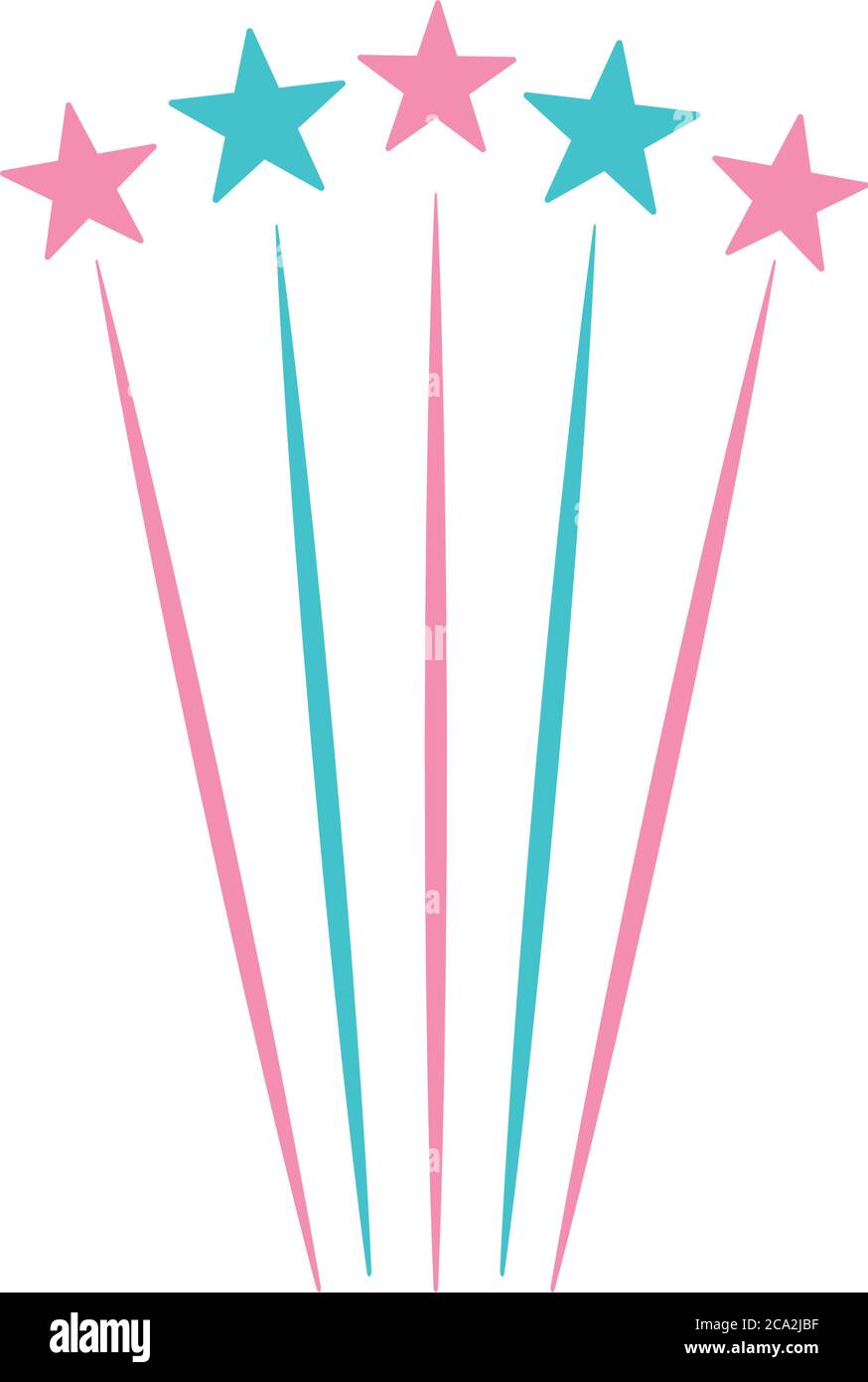 decorative stars exploding icon over white background, flat style ...