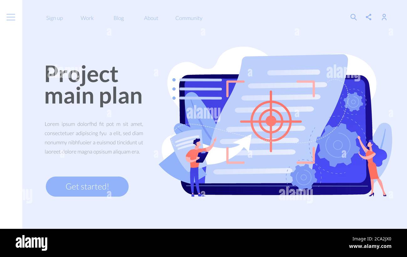 Vision and scope document concept landing page Stock Vector Image & Art ...