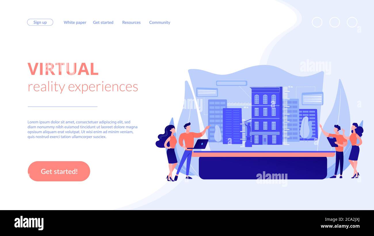 Interactive design visualization concept landing page Stock Vector Image & Art Alamy