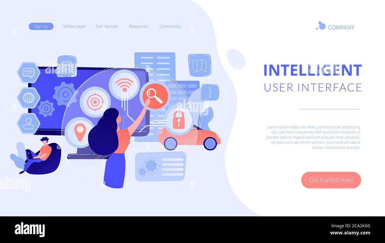 Intelligent interface concept landing page Stock Vector Image & Art Alamy