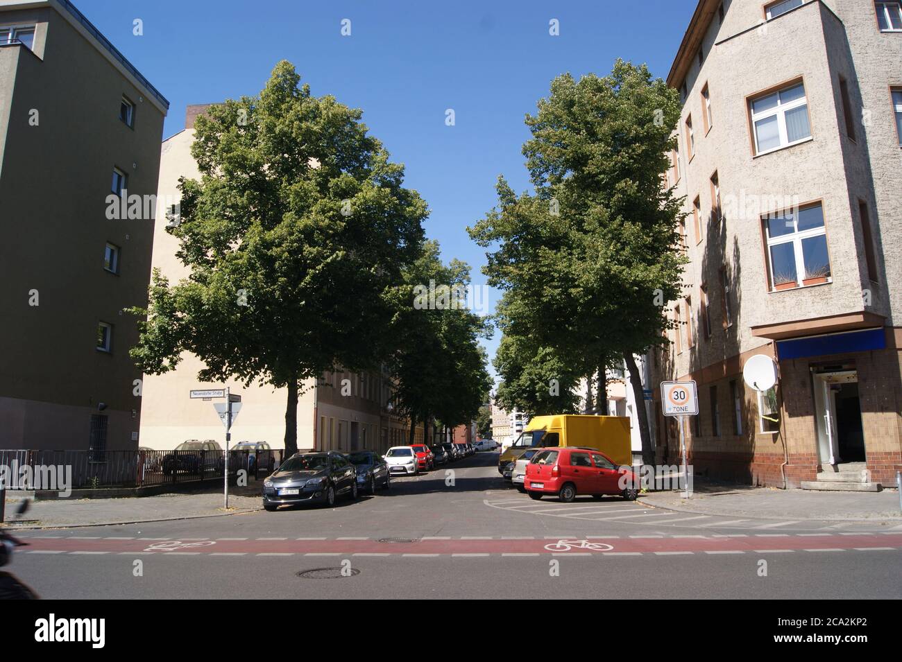 Lutherstraße Ecken Neuendorfer Straße in Berlin-Spandau Stock Photo