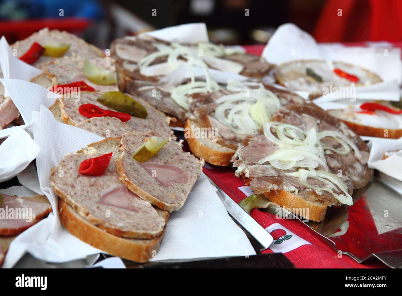 czech traditional brawn as nice food background Stock Photo - Alamy