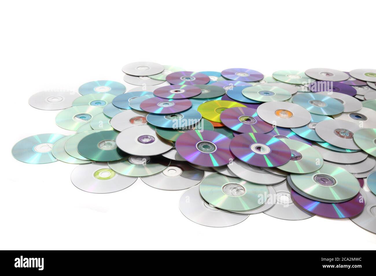 CD and DVD as very nice technology background Stock Photo