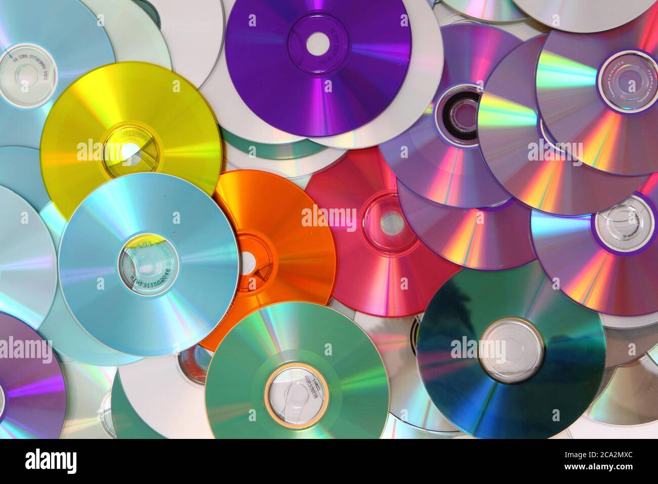 CD and DVD as very nice technology background Stock Photo