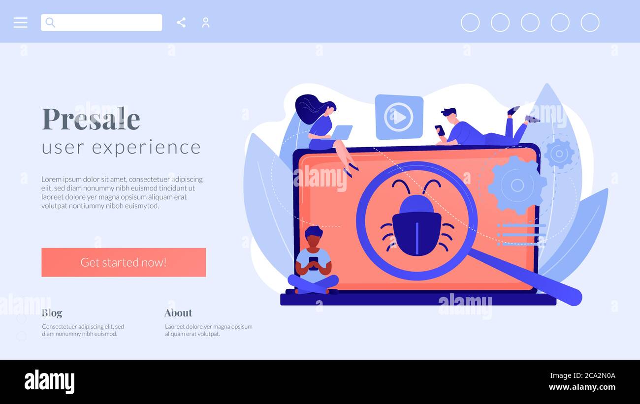 Beta testing concept landing page Stock Vector Image & Art - Alamy