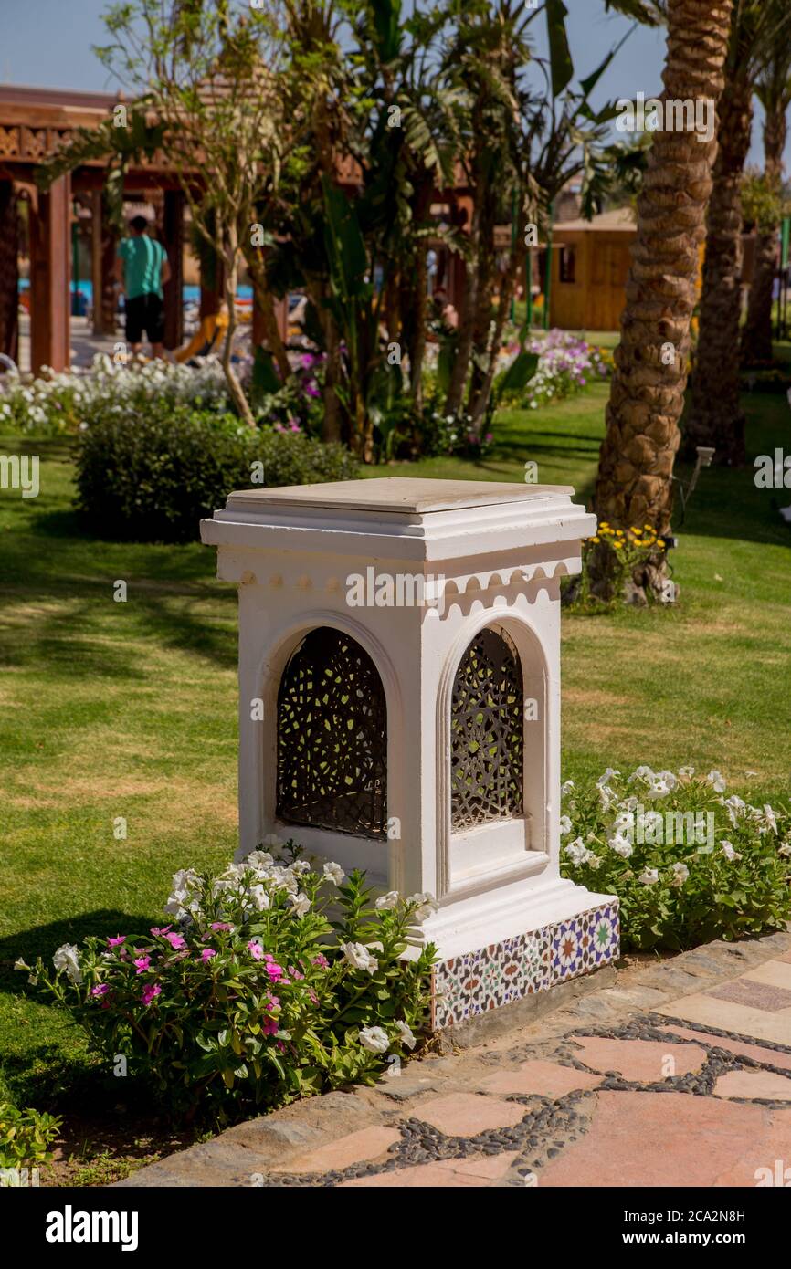 Arabic design in garden of an Egyptian hotel Stock Photo Alamy