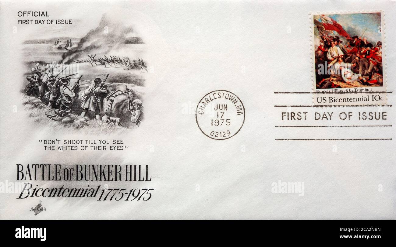 US 1975 First day of issue letter cover Stock Photo