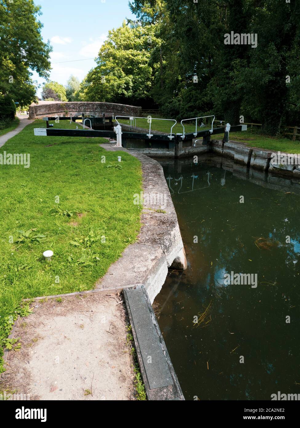 Hamstead Lock, Kennet and Avon Canal, Newbury, Berkshire, England, UK, GB. Stock Photo