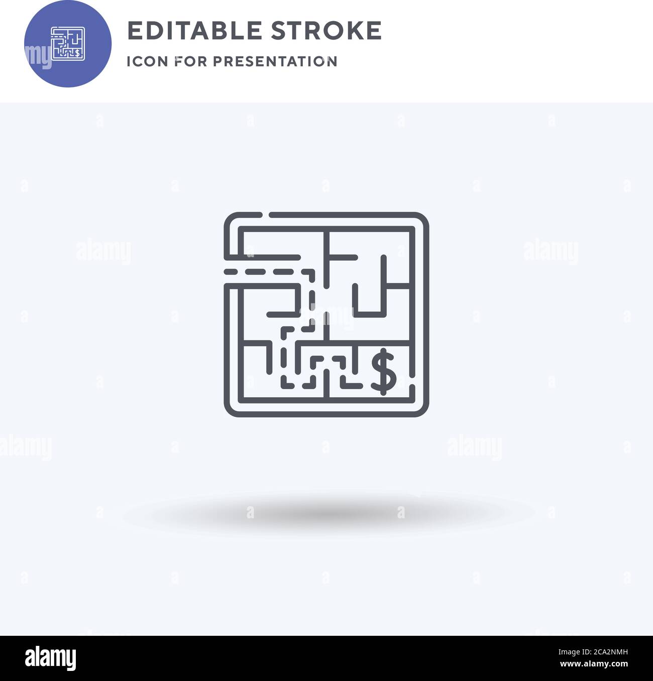 Labyrinth icon vector, filled flat sign, solid pictogram isolated on ...