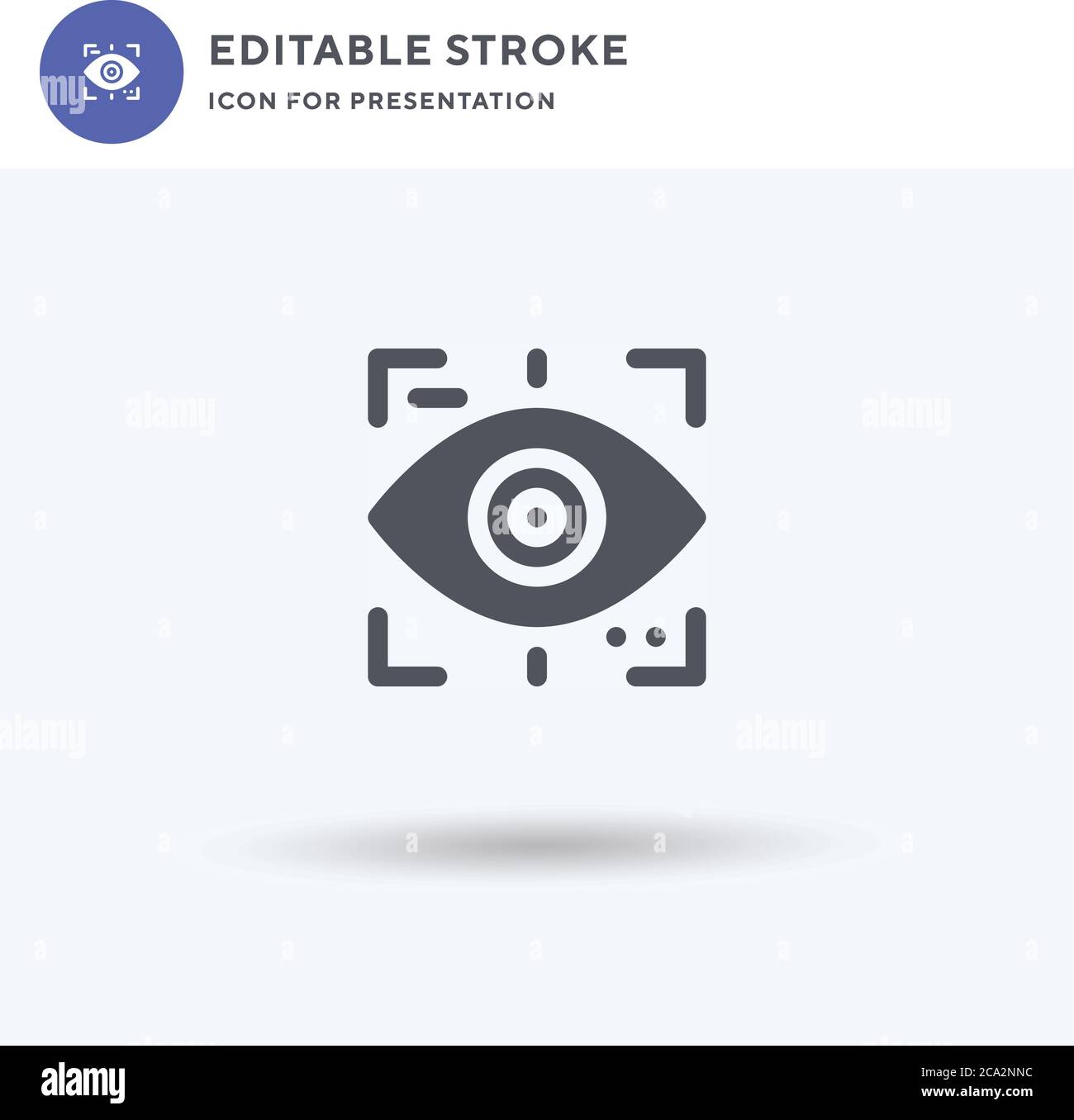 Bionic Contact Lens icon vector, filled flat sign, solid pictogram ...