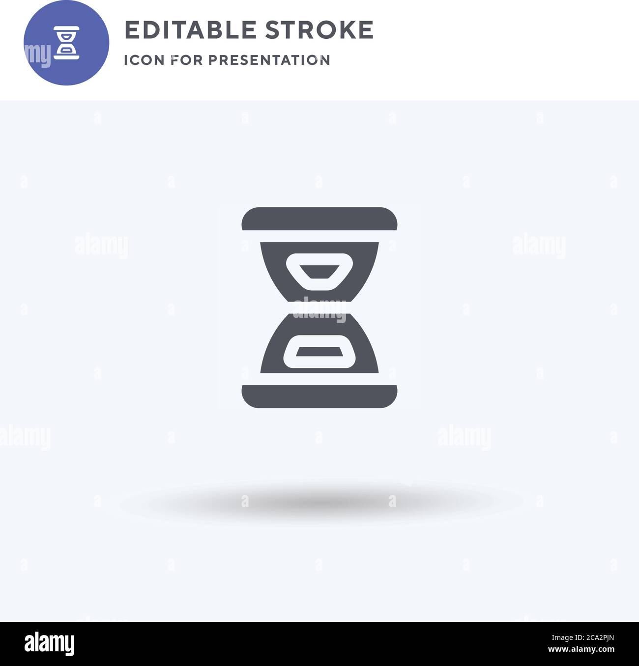 Sand Clock icon vector, filled flat sign, solid pictogram isolated on ...