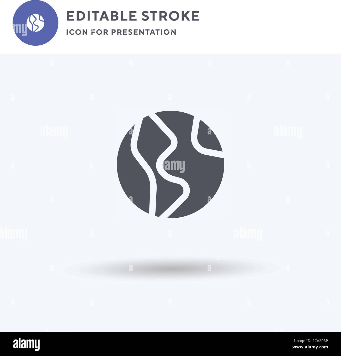 World icon vector, filled flat sign, solid pictogram isolated on white ...