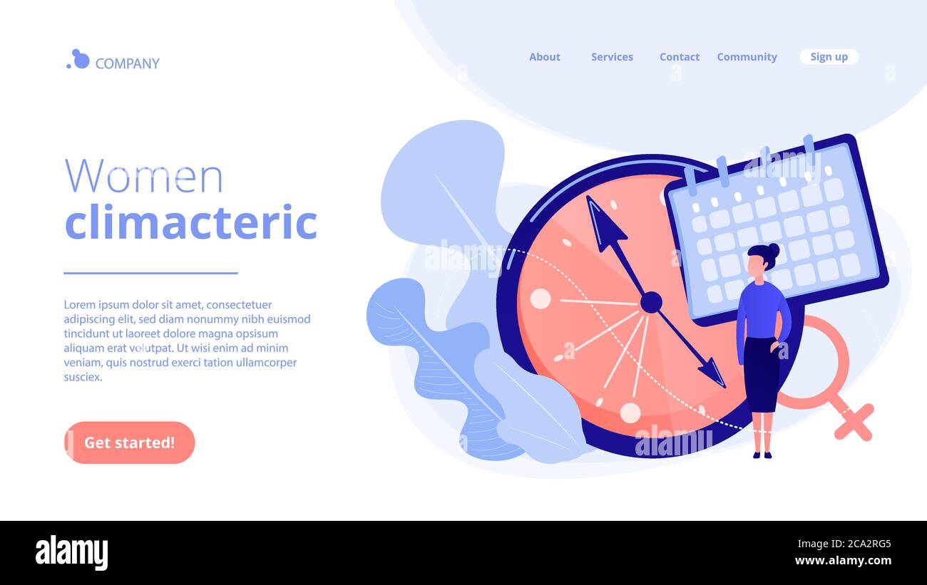 Menopause concept landing page Stock Vector Image & Art - Alamy