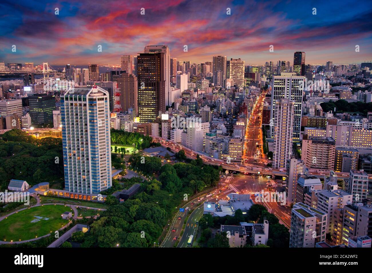 Minato-ku, City view from Tokyo Tower, Tokyo, Japan Stock Photo