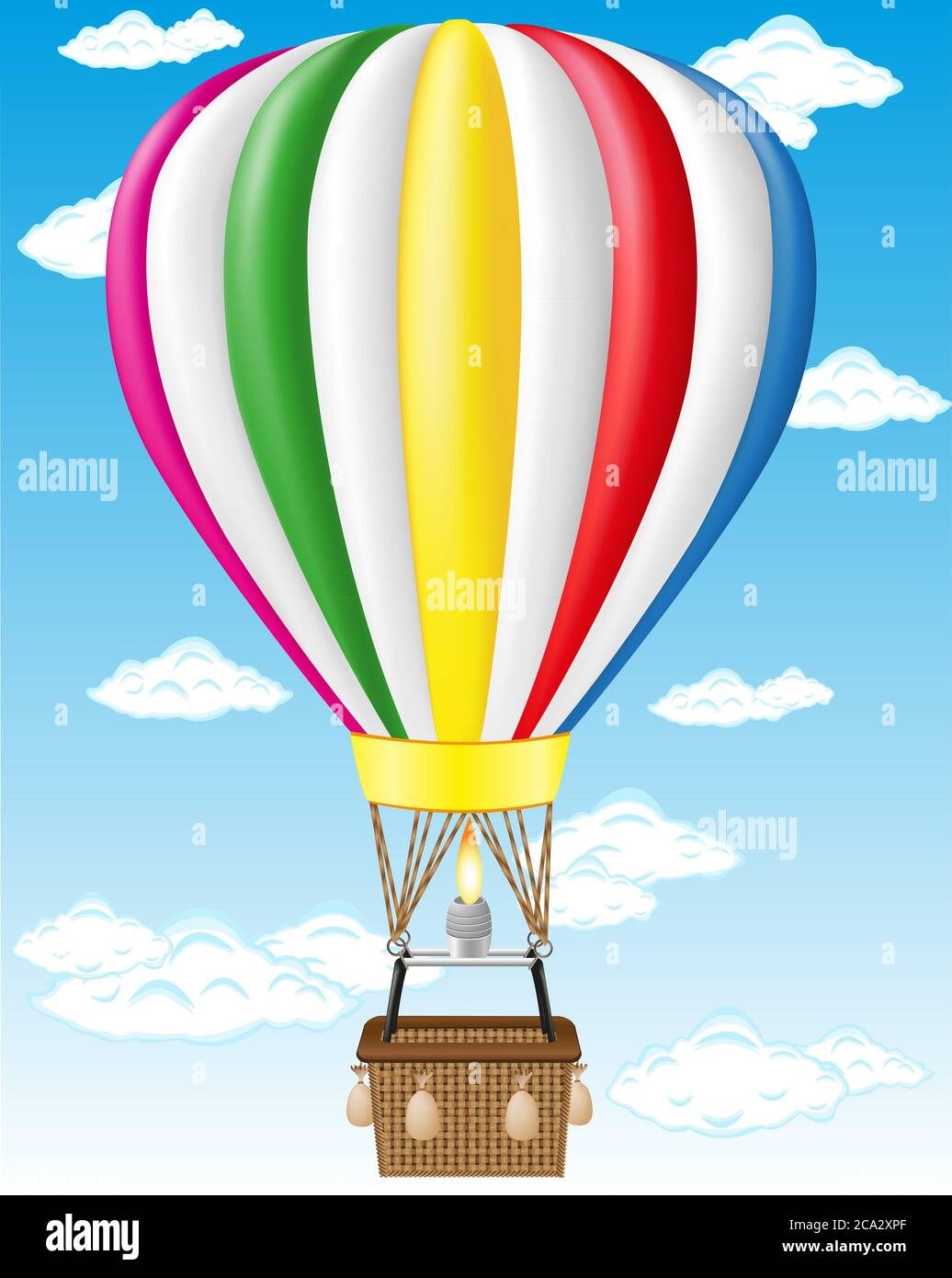 Hot air balloon vector hi-res stock photography and images - Alamy