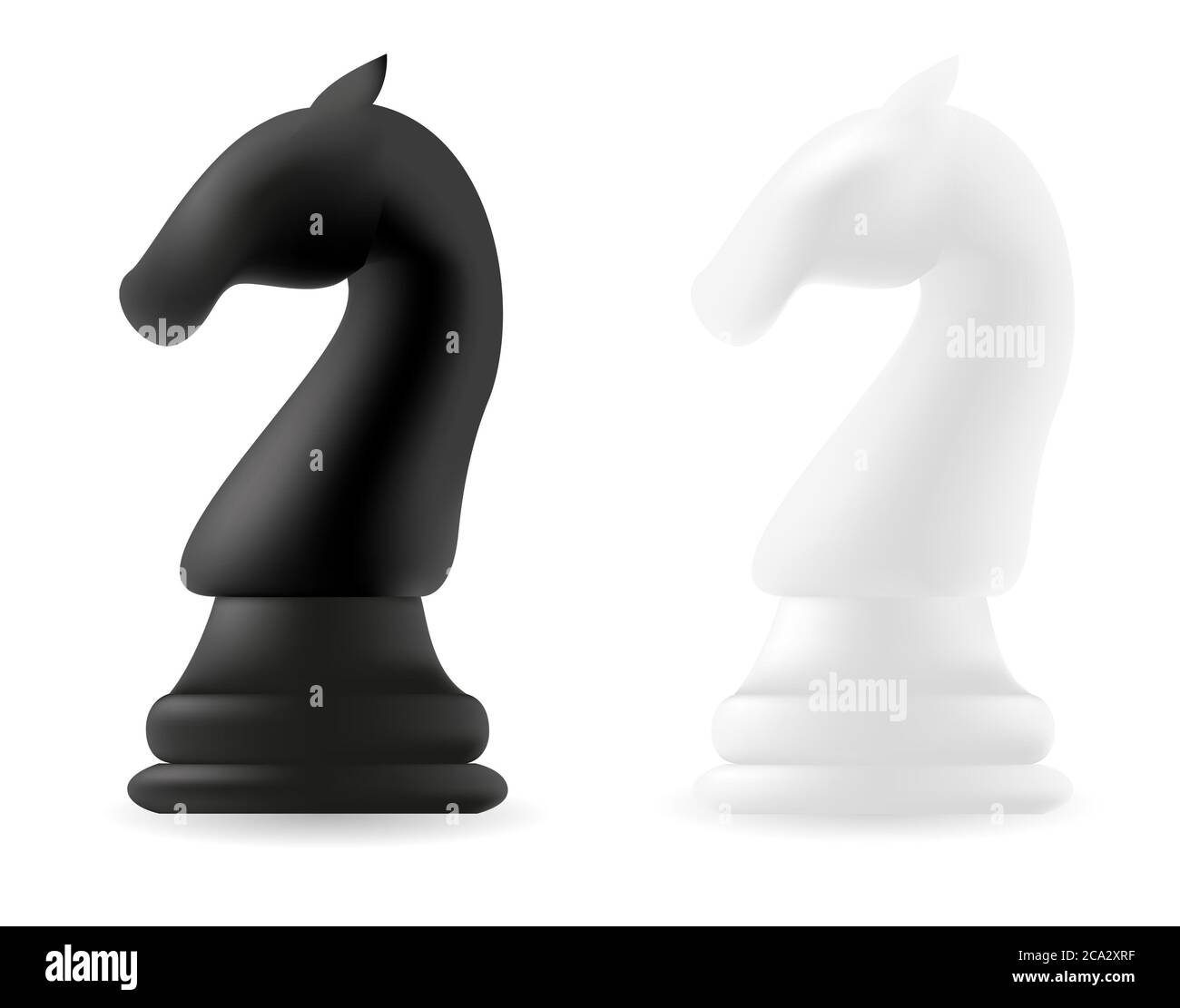 Horse chess piece profile isolated flat Royalty Free Vector