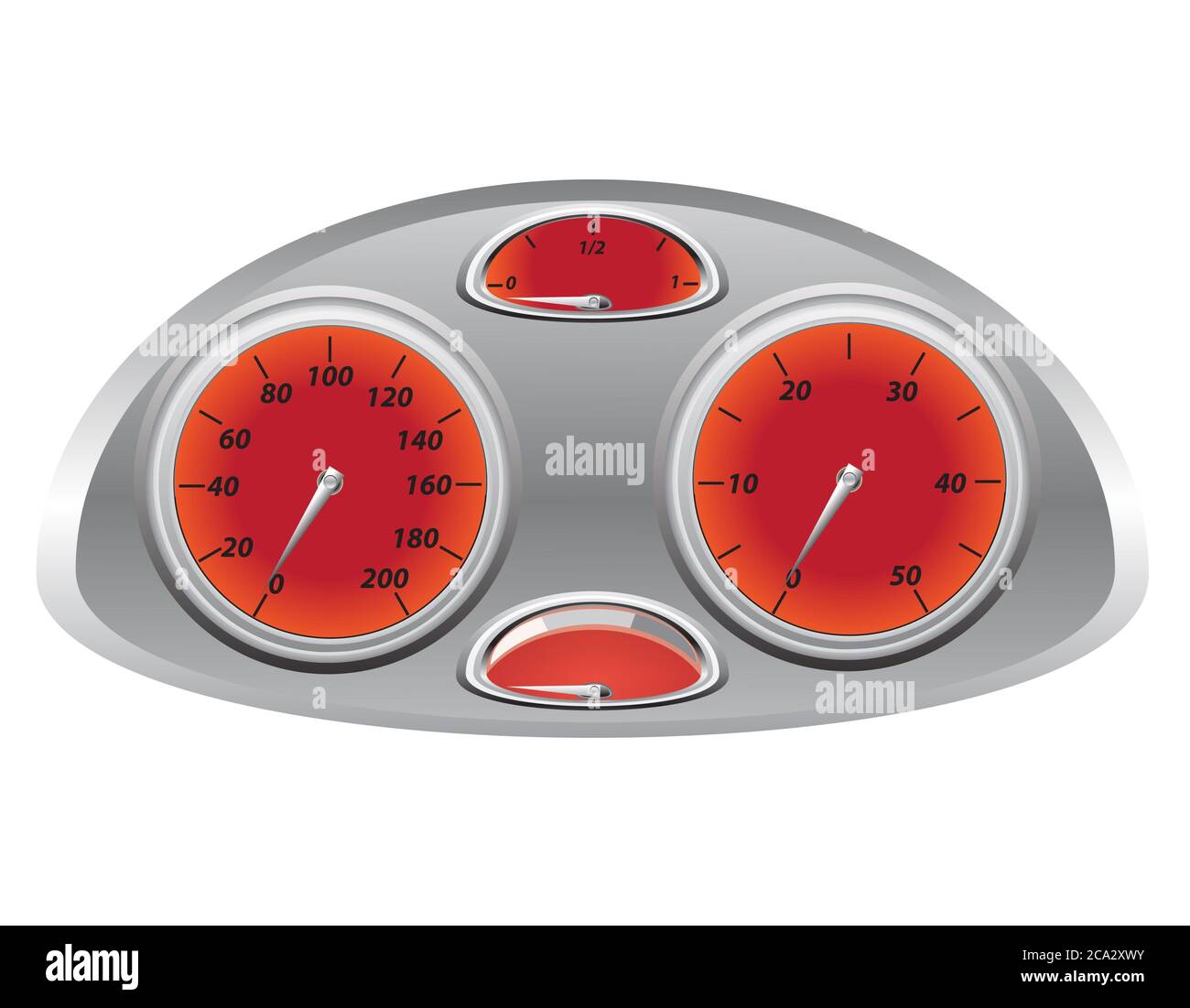 measuring device of speed illustration isolated on white background