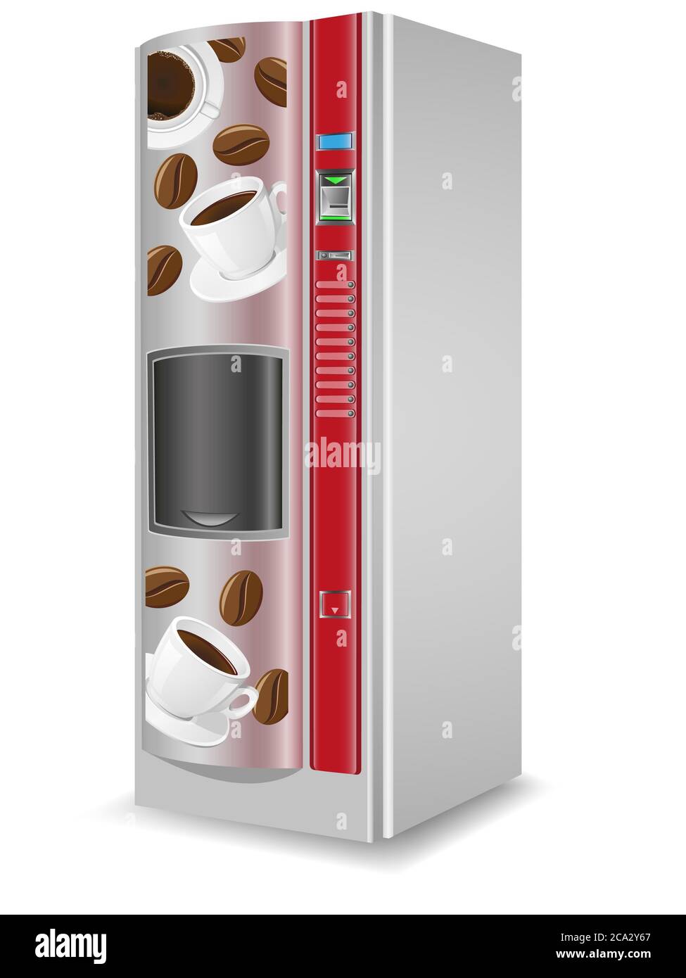 vending coffee is a machine vector illustration isolated on white  background Stock Photo - Alamy