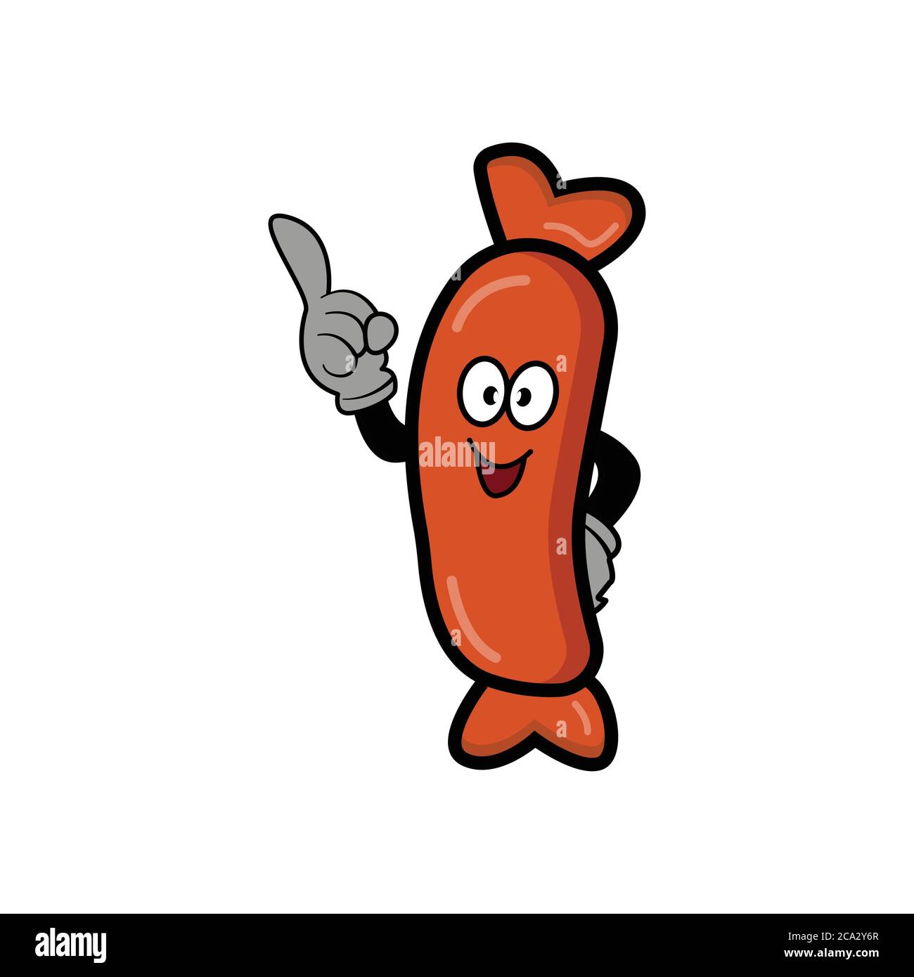 Sausage cartoon character. Design template vector Stock Vector Image