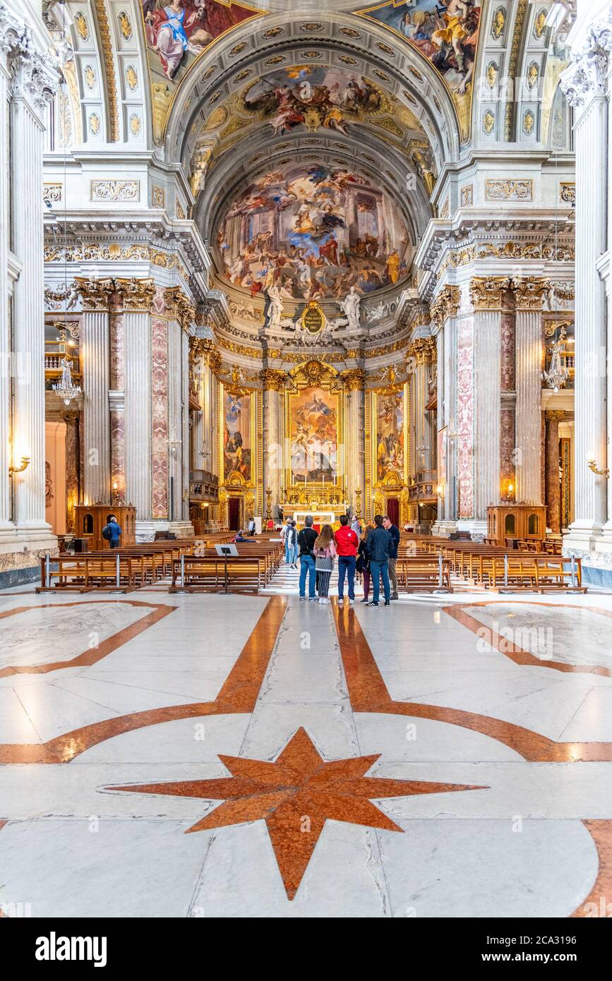 Picturesque interior of church of St. Ignatius of Loyola at Campus