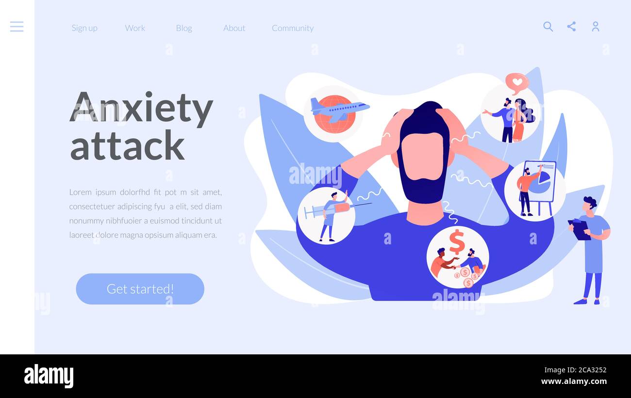 Anxiety concept landing page Stock Vector Image & Art - Alamy