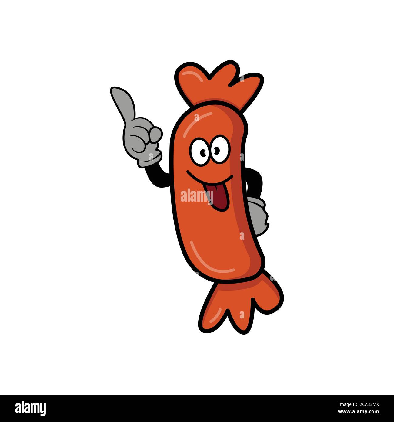 Sausage cartoon character. Design template vector Stock Vector Image