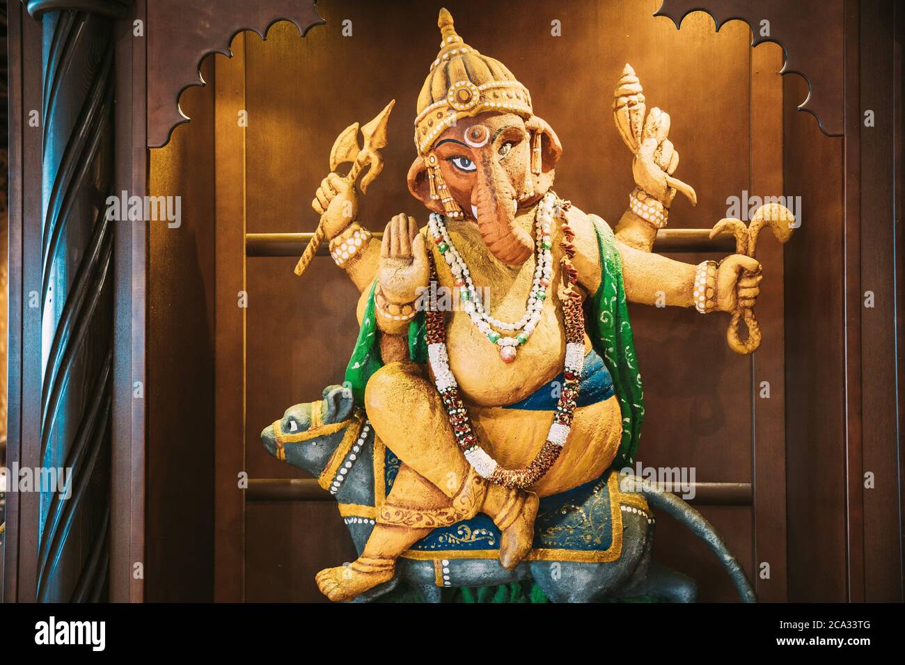 Statue Of Ganesha Also Known As Ganapati And Vinayaka, Is One Of Best-known Deities In Hindu Pantheon. Stock Photo