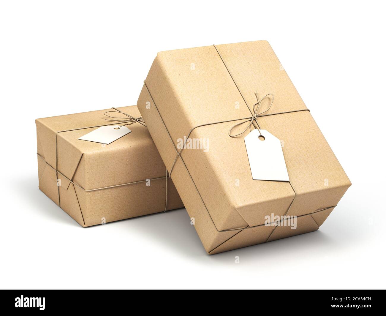 Brown paper parcel post label vintage hires stock photography and