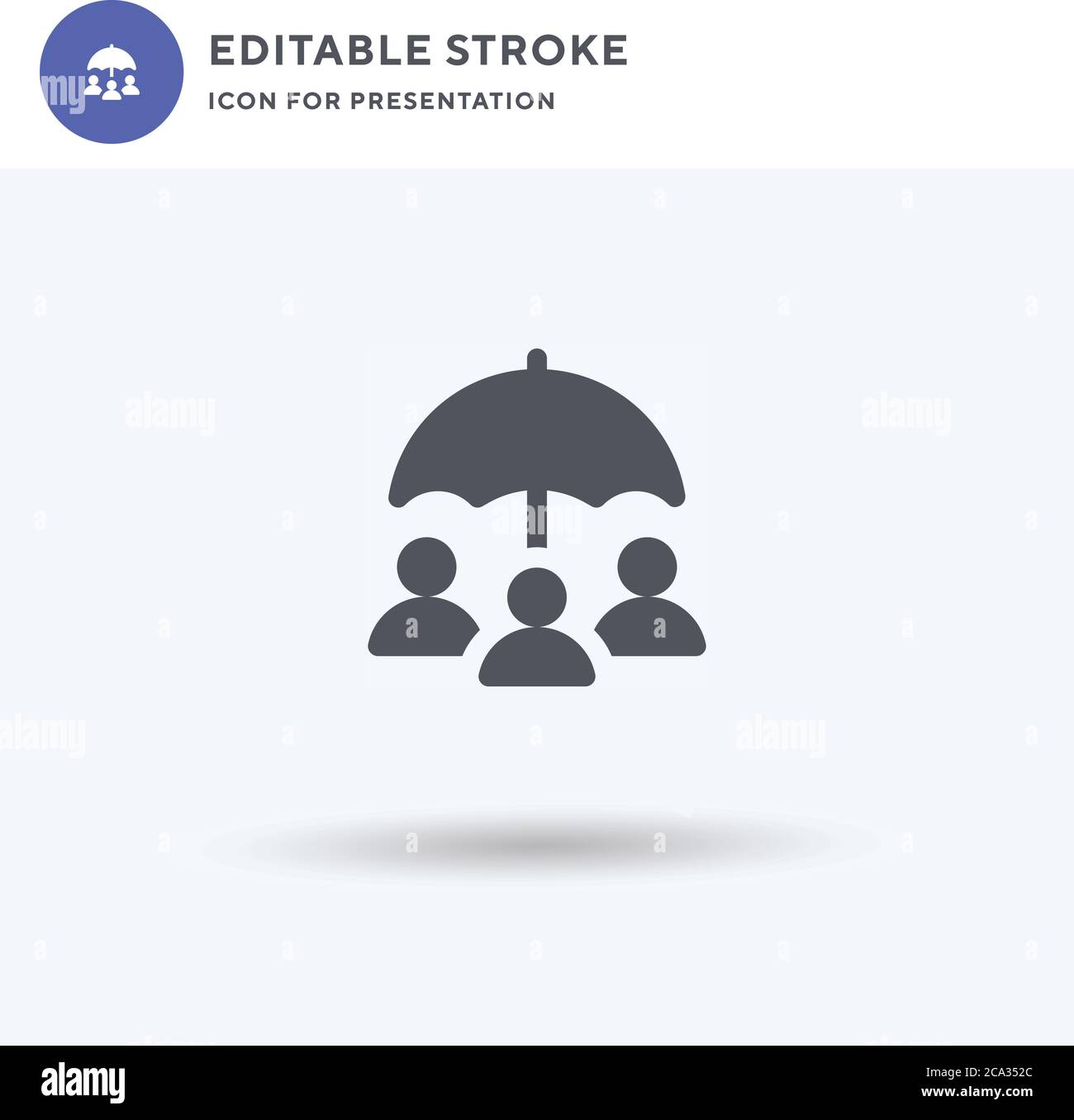 Insurance icon vector, filled flat sign, solid pictogram isolated on ...