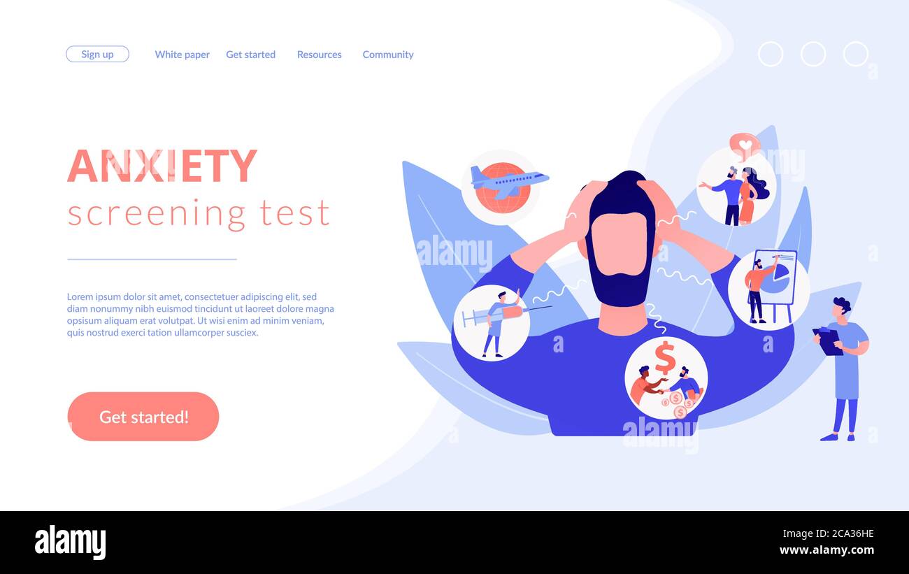 Anxiety concept landing page Stock Vector Image & Art - Alamy