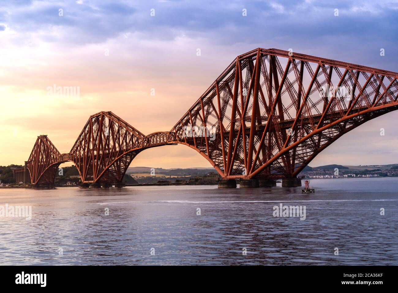 The Forth bridge, UNESCO world heritage site railway bridge in Edinburgh Scotland UK. Stock Photo
