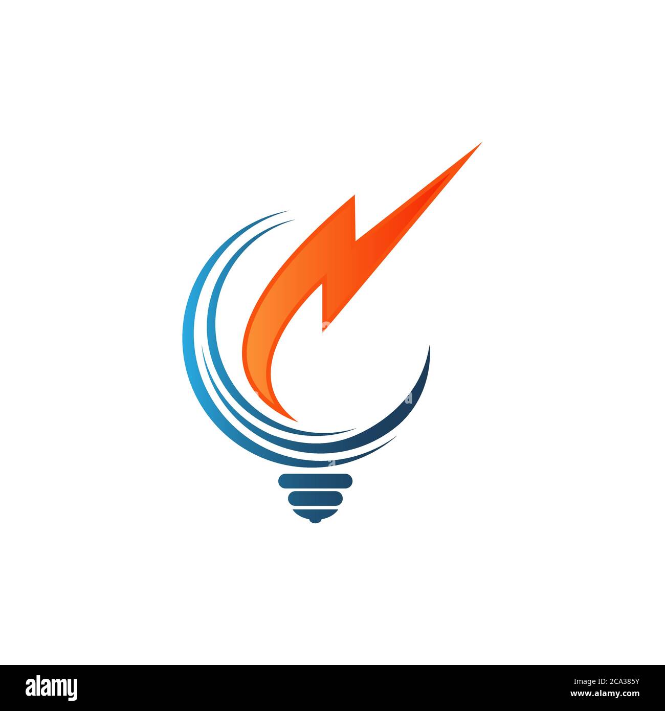 Light bulb symbol on white background Stock Vector