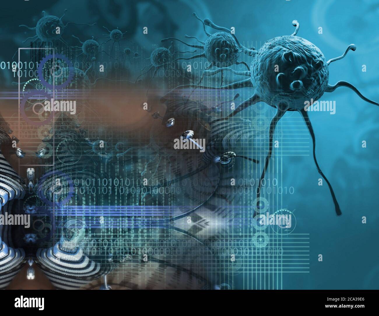 3d rendering - cancer cell in the future Stock Photo - Alamy