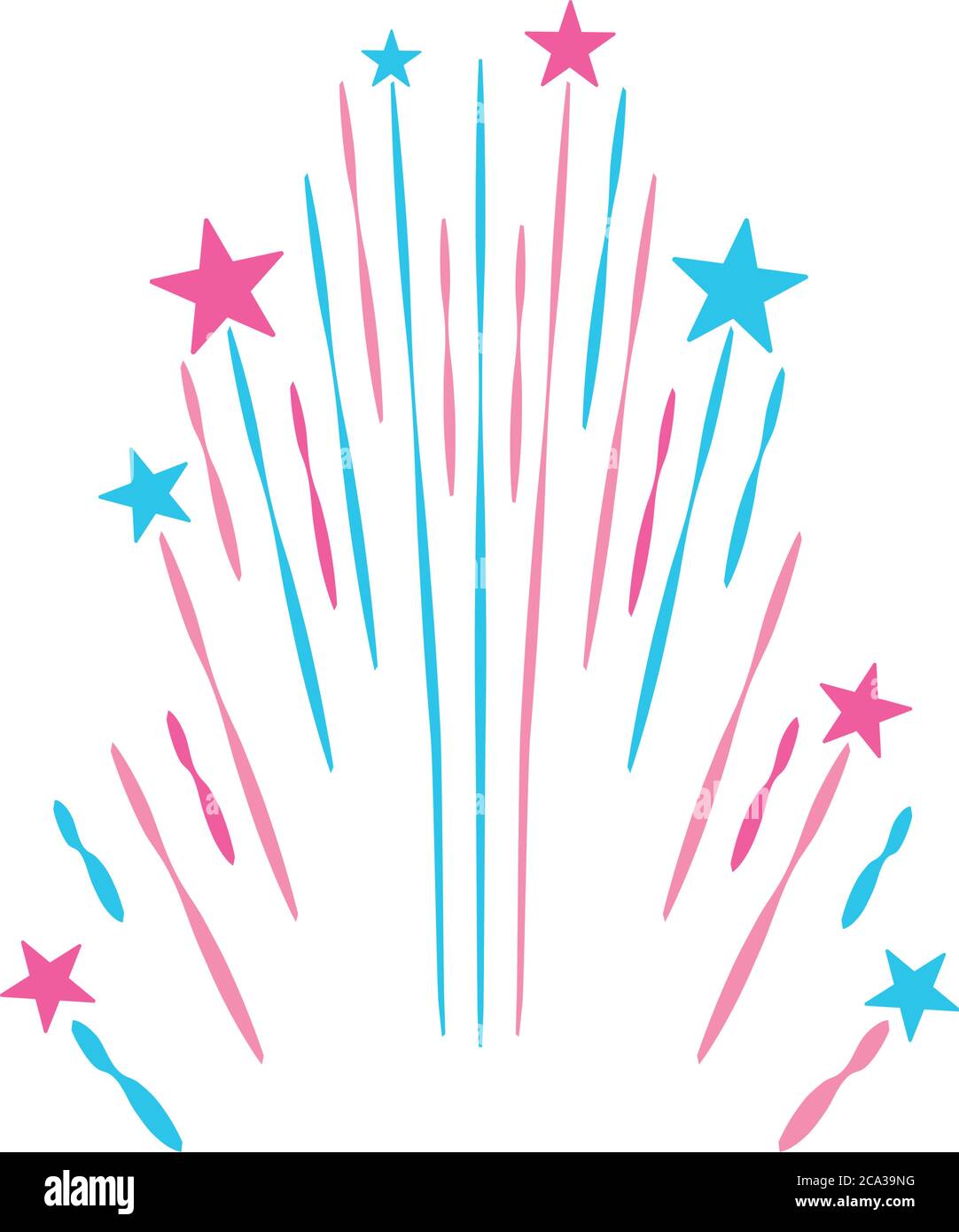 stars and striped explosion icon over white background, flat style ...