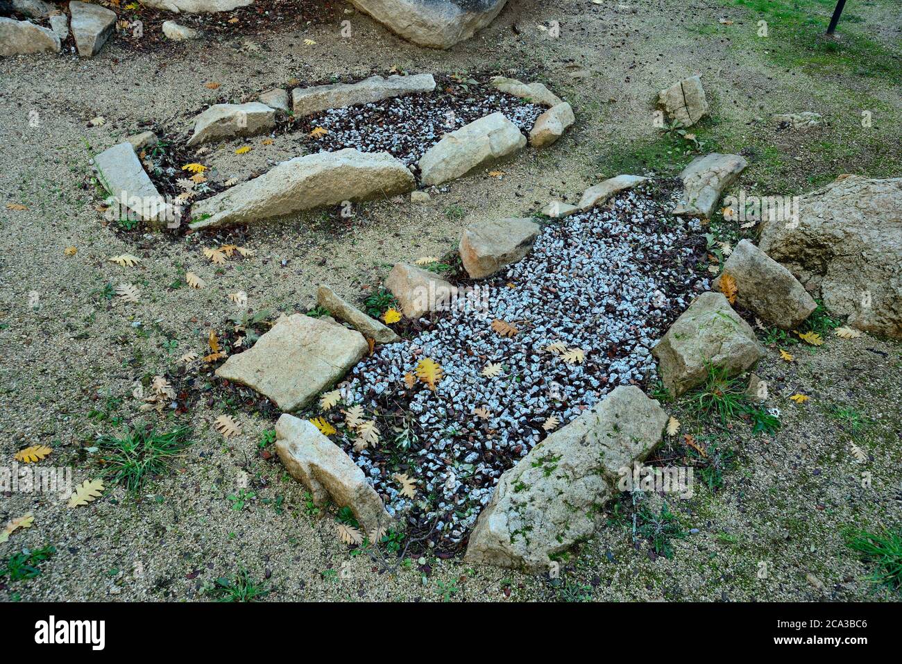 Necropolis Of ""La Tumba del Moro"", La Cabrera, Madrid, Spain Stock