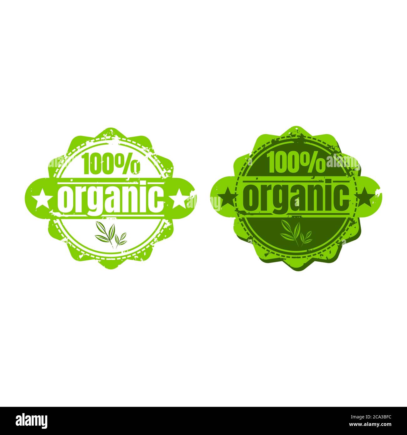 100% natural and organic logo template vector health badge design Stock ...