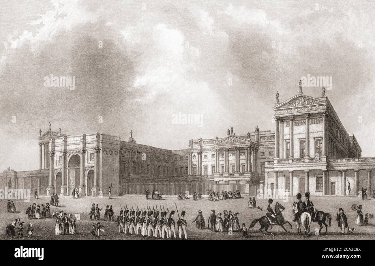 Buckingham palace 19th century london hires stock photography and